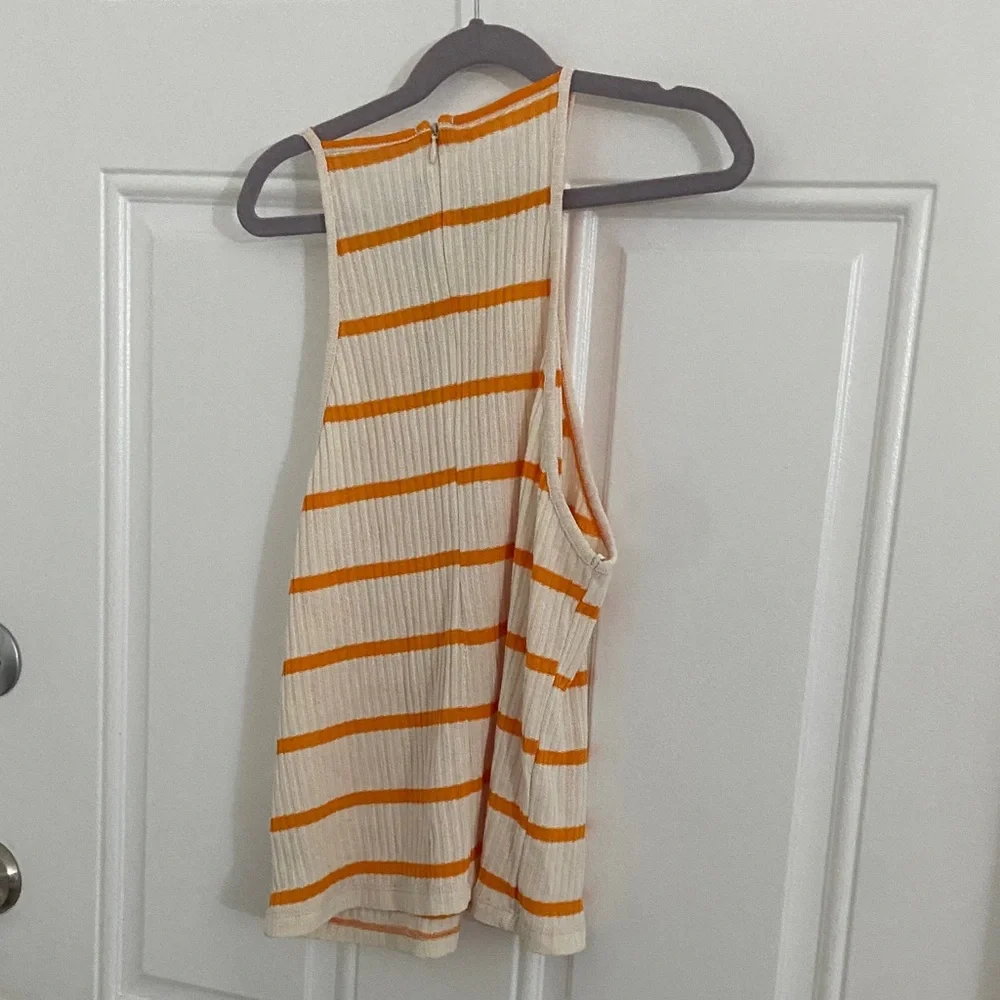 5 for $20 bundle offer Zara Orange and Cream Striped Tank Top - Picture 4 of 5